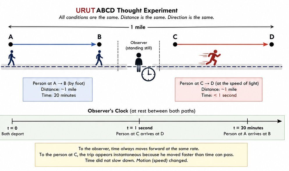 URUT Time Dilation Experiment Illustration